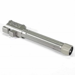 CMC TRIGGERS GLOCK DROP-IN THREADED BARREL, STAINLESS SATIN FINISH, FOR GLOCK 19 GEN 3 AND 4