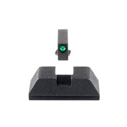 AMERIGLO 1L TALL OPTIC COMPATIBLE SIGHT SET FOR GLOCK 43X/48 MOS, GREEN TRITIUM W/ BLACK OUTLINE, BLACK REAR, 