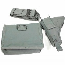 ITALIAN BELT W/ POUCH AND HOLSTER SET, TYPE 2, FOLIAGE GREEN