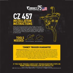 TIMNEY TRIGGER FOR CZ 457, STRAIGHT BLADE