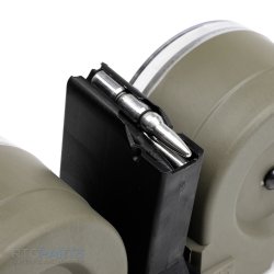 RWB AR15 100RD DOUBLE DRUM MAG WITH POUCH, ODG