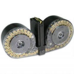 RWB AR15 100RD DOUBLE DRUM MAG WITH POUCH