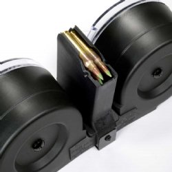RWB AR15 100RD DOUBLE DRUM MAG WITH POUCH