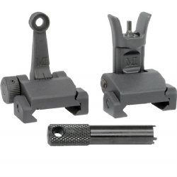 MIDWEST FLIP UP COMBAT RIFLE SIGHT SET, FRONT & REAR BUIS