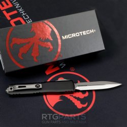 MICROTECH ULTRATECH GEN III ZERO BLADE PLAY OTF AUTOMATIC KNIFE, 3.5" M390 D/E DAGGER, STONEWASH, 1122-10