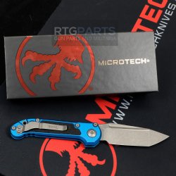 MICROTECH LUDT GEN III AUTO KNIFE, T/E, BLUE, 3.5 INCH, APOCALYPTIC, 1136-10APBL