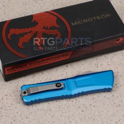 MICROTECH COMBAT TROODON GEN III D/E OTF AUTOMATIC KNIFE, BLUE, 4 INCH, STONEWASH, 1142-10BL