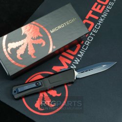 MICROTECH COMBAT TROODON GEN III D/E OTF AUTOMATIC KNIFE, NAVY BLUE ACCENTS, BLACK CHASSIS, NAVY BLUE 4 INCH BLADE, 1142-1NASK