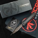 MICROTECH CYPHER II MARFIONE SELECT D/E BAKER FORGE COPPERMAI DAMASCUS, BLACK AIRCRAFT ALLOY W/ DLC ACCENTS, 1242-16MS1