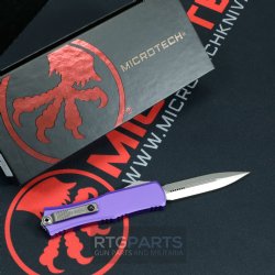 MICROTECH HERA II MINI D/E OTF, AUTOMATIC KNIFE, PURPLE, 3 INCH, STONEWASH, 1702M-10PU