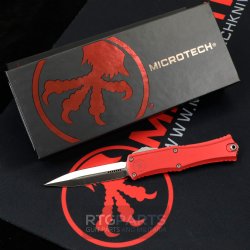 MICROTECH HERA II MINI D/E OTF, AUTOMATIC KNIFE, RED, 30TH ANNIVERSARY, 3 INCH, SATIN BLADE, 1702M-4RD30