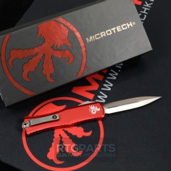 MICROTECH HERA II MINI D/E OTF, AUTOMATIC KNIFE, RED, 30TH ANNIVERSARY, 3 INCH, SATIN BLADE, 1702M-4RD30