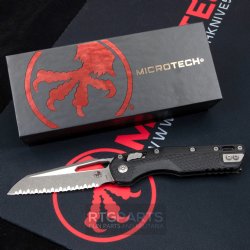 MICROTECH STANDARD ISSUE MSI, S/E, RAM-LOK, BLACK POLYMER, 3.9 INCH, APOCALYPTIC, FULLY SERRATED, 210T-12APPMBK