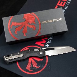 MICROTECH STANDARD ISSUE MSI, S/E, RAM-LOK, BLACK POLYMER, 3.9 INCH, APOCALYPTIC, FULLY SERRATED, 210T-12APPMBK