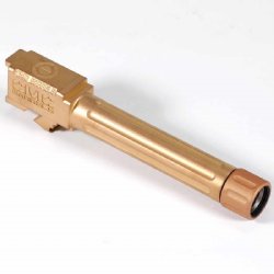 CMC TRIGGERS GLOCK DROP-IN THREADED BARREL, BRONZE TiCN FINISH, FOR GLOCK 19 GEN 3 AND 4