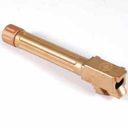 CMC TRIGGERS GLOCK DROP-IN THREADED BARREL, BRONZE TiCN FINISH, FOR GLOCK 19 GEN 3 AND 4