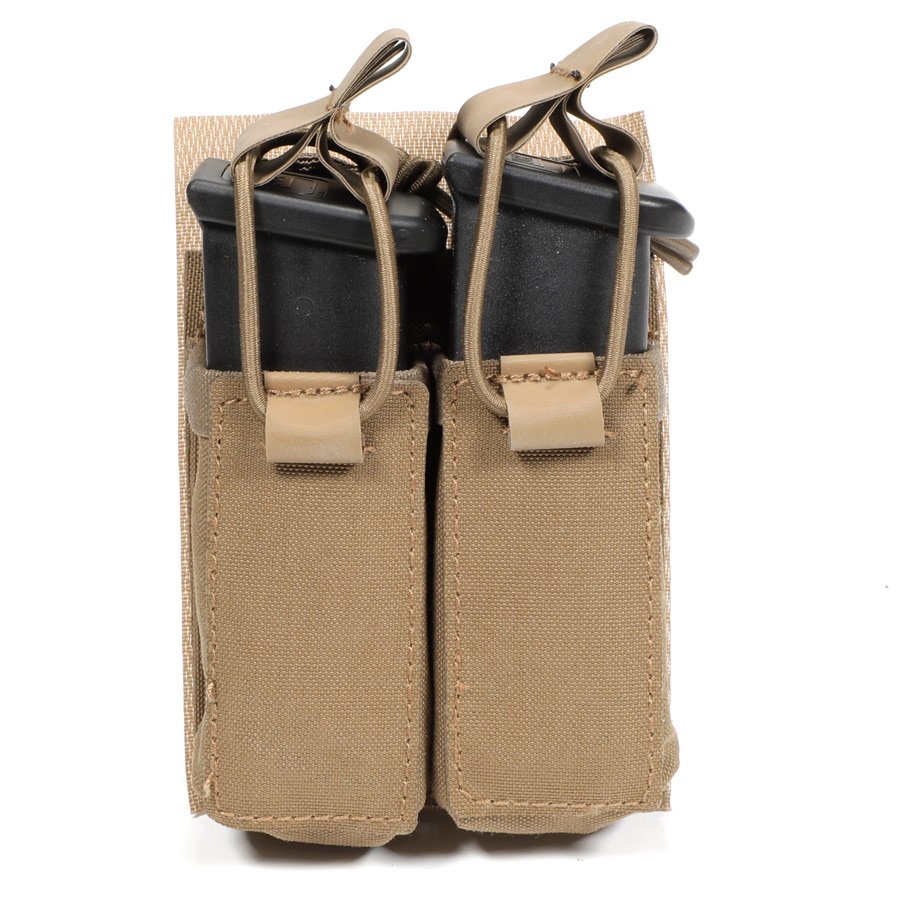 FDE Triple Velcro Mag Pouch, With Bungee Puller, Flat Dark Earth