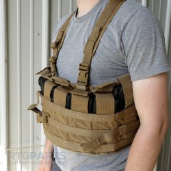 USMC 8-MAGAZINE COYOTE CHEST RIG, NEW