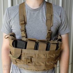 USMC 8-MAGAZINE COYOTE CHEST RIG, NEW