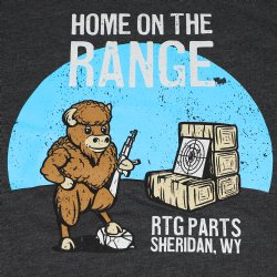 RTG PARTS HOME ON THE RANGE T-SHIRT, SMALL