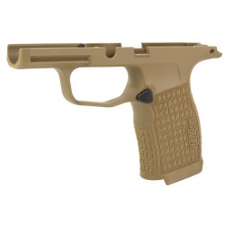 SIG GRIP MODULE ASSEMBLY, P365XL LXG, LASER ENGRAVED STIPPLING, COYOTE