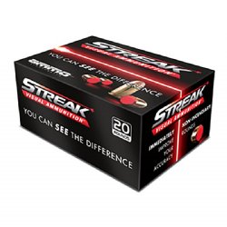 AMMO INC STREAK 380ACP 100GR TMC, NON-INCENDIARY TRACER, RED, 20RD BOX