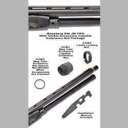 GG&G MOSSBERG 940 JM PRO REPLACEMENT MAG TUBE EXTENSION NUT, ACCESSORY CAPABLE