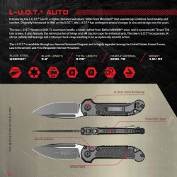 MICROTECH LUDT GEN III AUTO KNIFE, T/E, RED, 3.5 INCH, STONEWASH, 1136-10RD