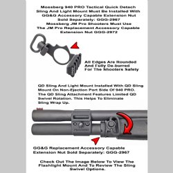 GG&G MOSSBERG 940 PRO QD SLING AND FLASHLIGHT MOUNT