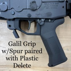 KNS GALIL ENHANCED PISTOL GRIP, TEXTURED WITH SPUR